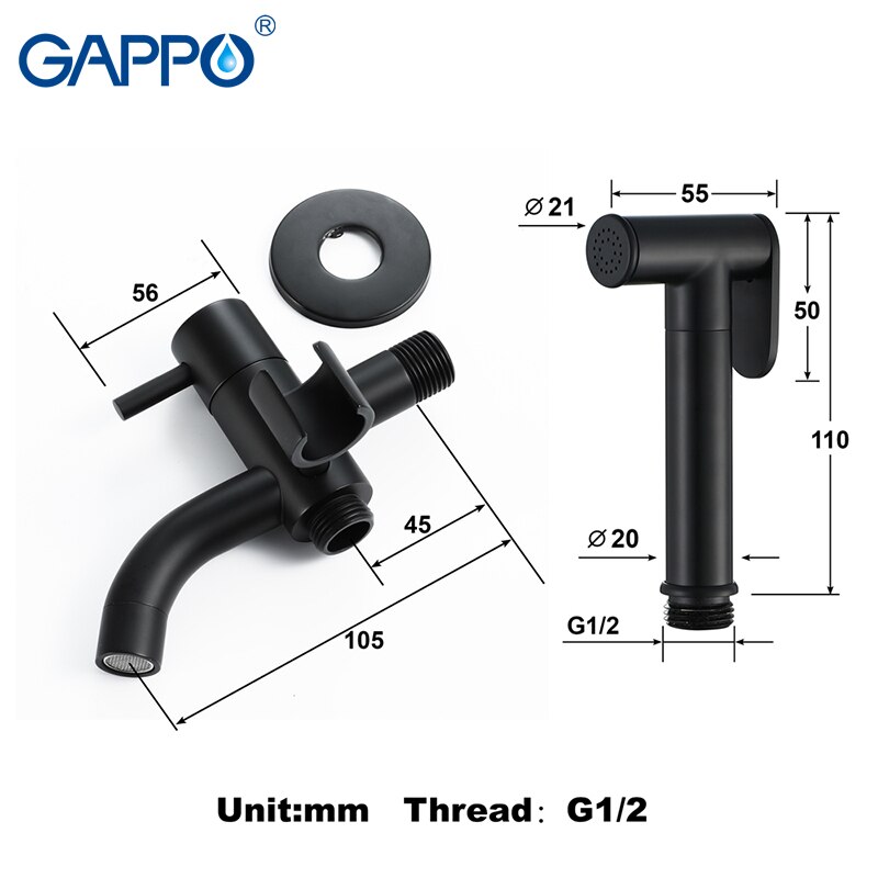 GAPPO Bidets muslim bidet toilet hygienic shower portable bidet enema shower head wall mount toilet spray