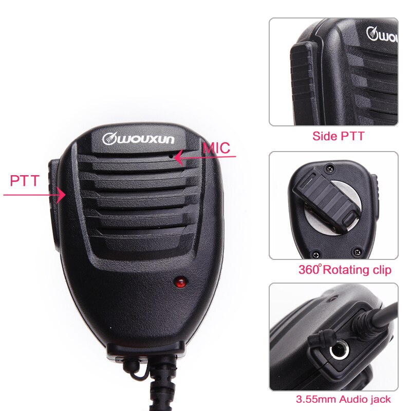 Original Wouxun Handheld Microphone Speaker MIC for Wouxun KG-UVD1P KG-UV6D KG-UV8D KG-UV899 KG-UV9D PLUS Walkie Talkie HamRadio