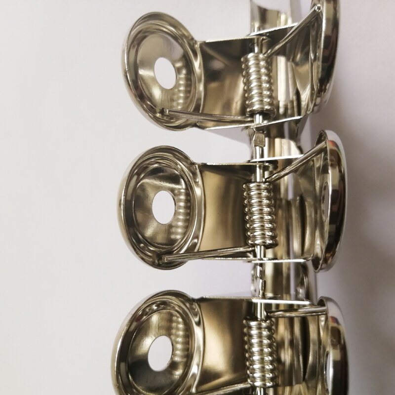 6PCS Office supplies stainless steel round head clamp 75MM long invoice clip