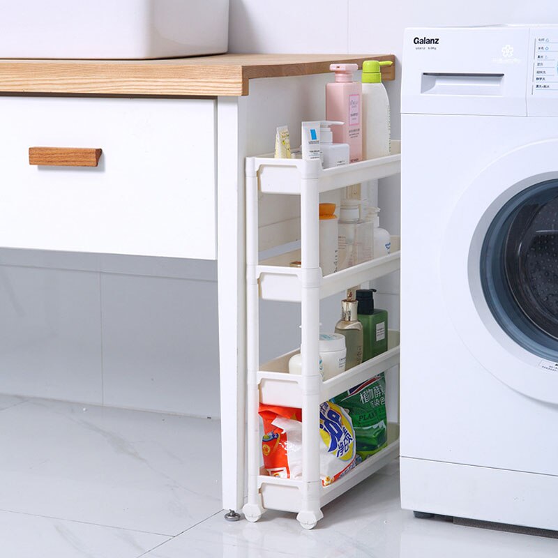 Multifunctional Gap Storage Rack Multi-Layer Plastic Kitchen Bathroom Shelf Organizer Home Sundries Finishing Rack