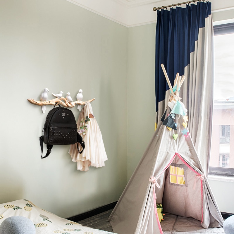 Scandinavische wandhanger, kledingrek van kunsthars, vogelhaak, knutseldecoratie, sleutelhanger, veranda-muurhaak , 3d stereo-muurstickers, muurschilderingen