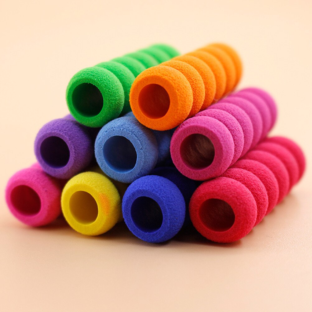 40pcs Children Writing Aid Grips Supple Pencil Gripers Pen Sleeves Finger Protection Covers
