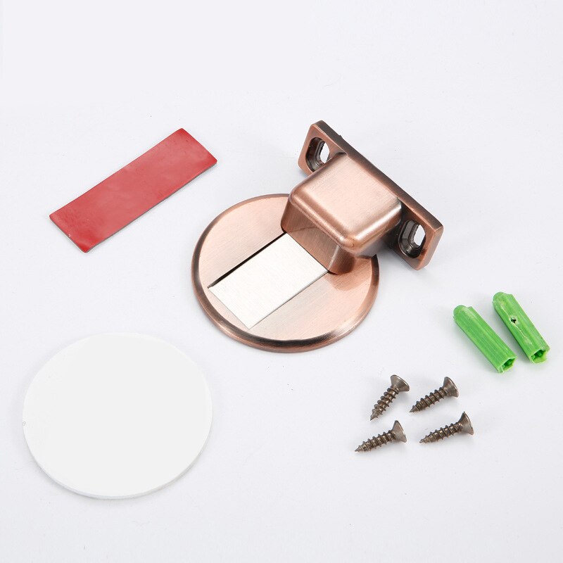 Magnetic Door Holder Stopper Invisible Doorstop Wall Floor Mount Safety Catch Stainless Steel Door Suction Bedroom Supplies: 2