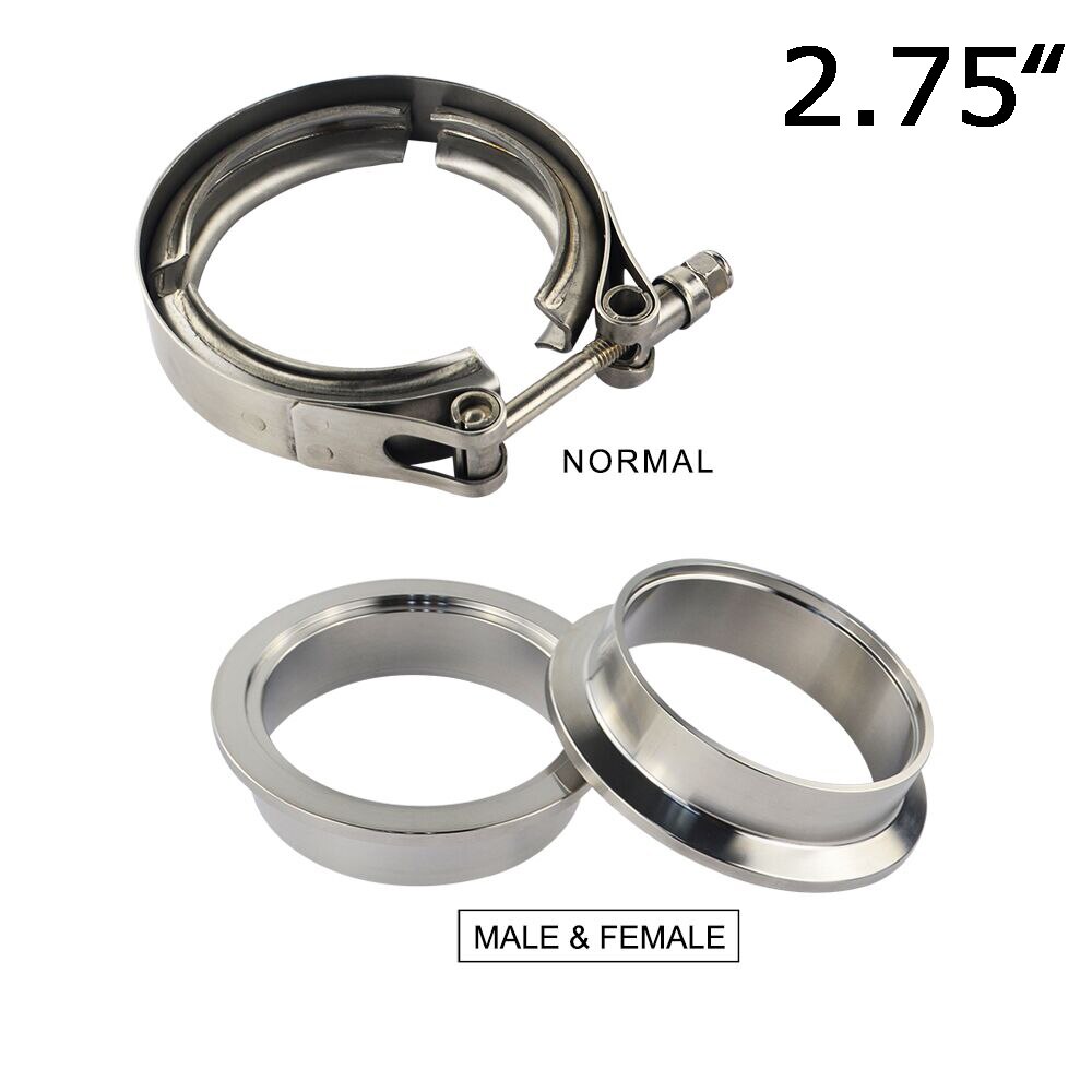 2 &quot;2.5&quot; 3 &quot;3.5&quot; 4 &quot;Rvs Auto V-Band Mannelijke Vrouwelijke Uitlaat Flens vband Klemmen V Band Klem Kit 1.5 2.5 3 Inch Clip: VCN275 VFM275