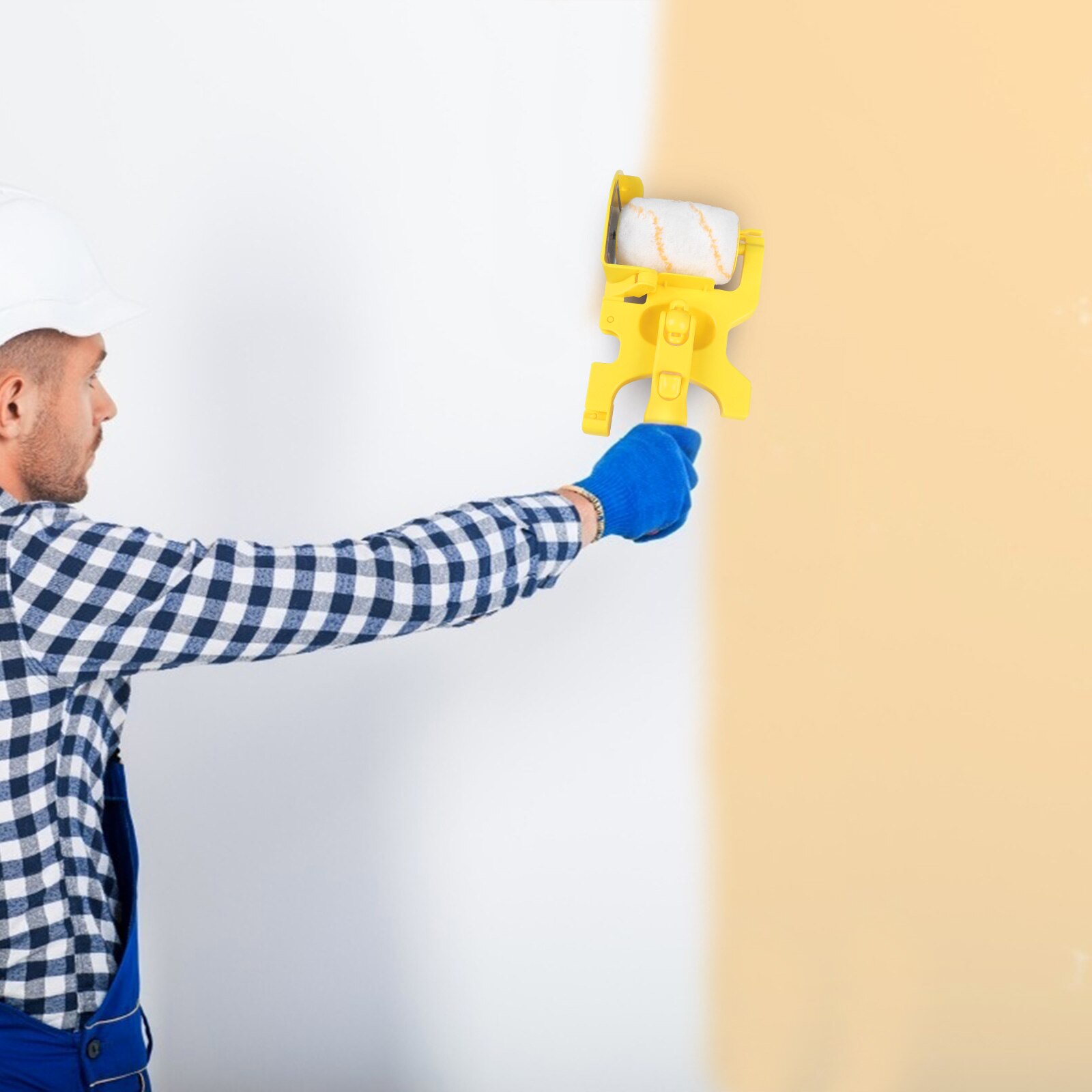 11Pcs Clean-Cut Paint Edger Roller Brush Multifunctional Hand-held Roller Paint Brush Clean Paint Edger Wall Painting Glove Sets