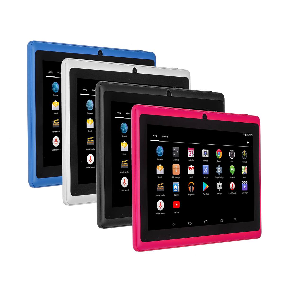 Bluetooth WIFI Student 7 inch Digitale Tabletten Leren Studie Tabletten PC Quad-core Android 4.4 Dual Camera Tabletten Foto
