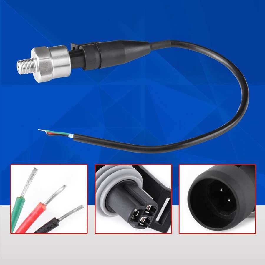 1/8NPT Thread Pressure Sensor Stainless Steel Pressure Transmitter Transducer Sender Sensor for Oil Fuel Air Water