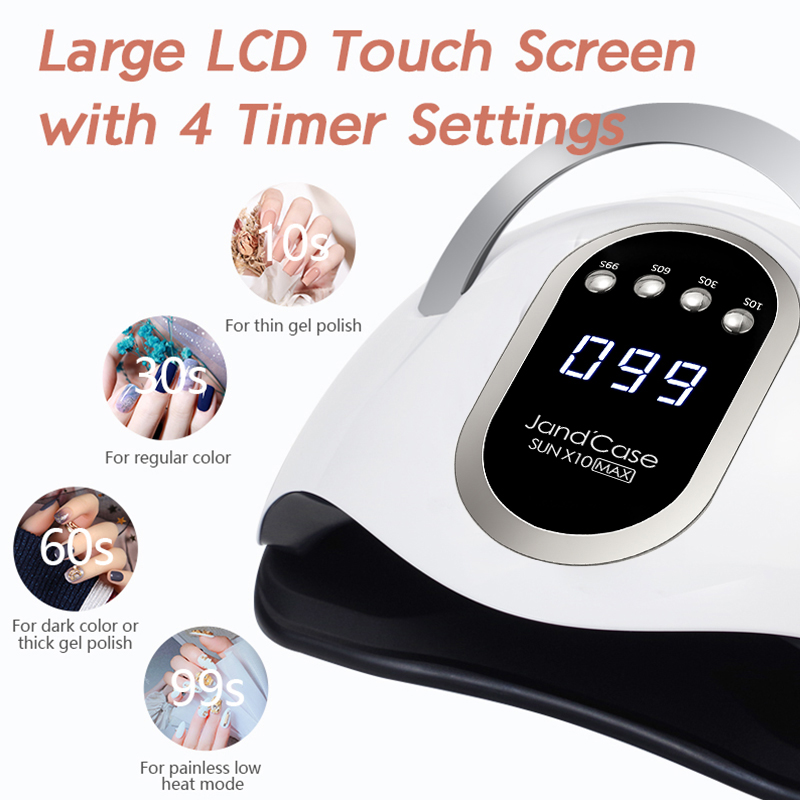 SUN X10 Max Lampara UV LED Lámpara de uñas para secar esmalte de uñas en gel con sensor de movimiento Lámpara UV para salón de manicura