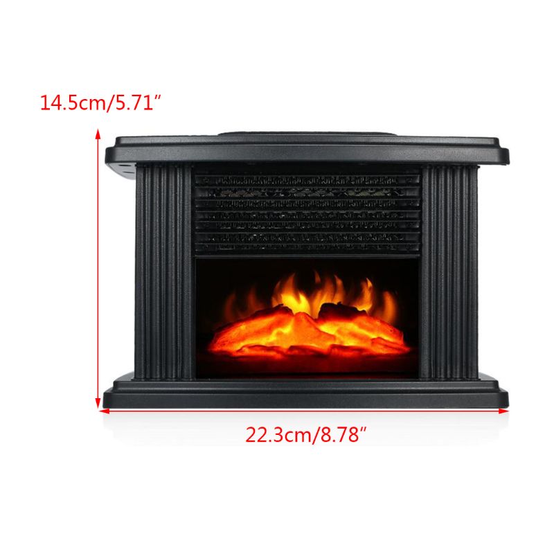 1000w elektrisk flammevarmer pejs luftvarme rum vintervarmer blæser radiator husstand eu stik