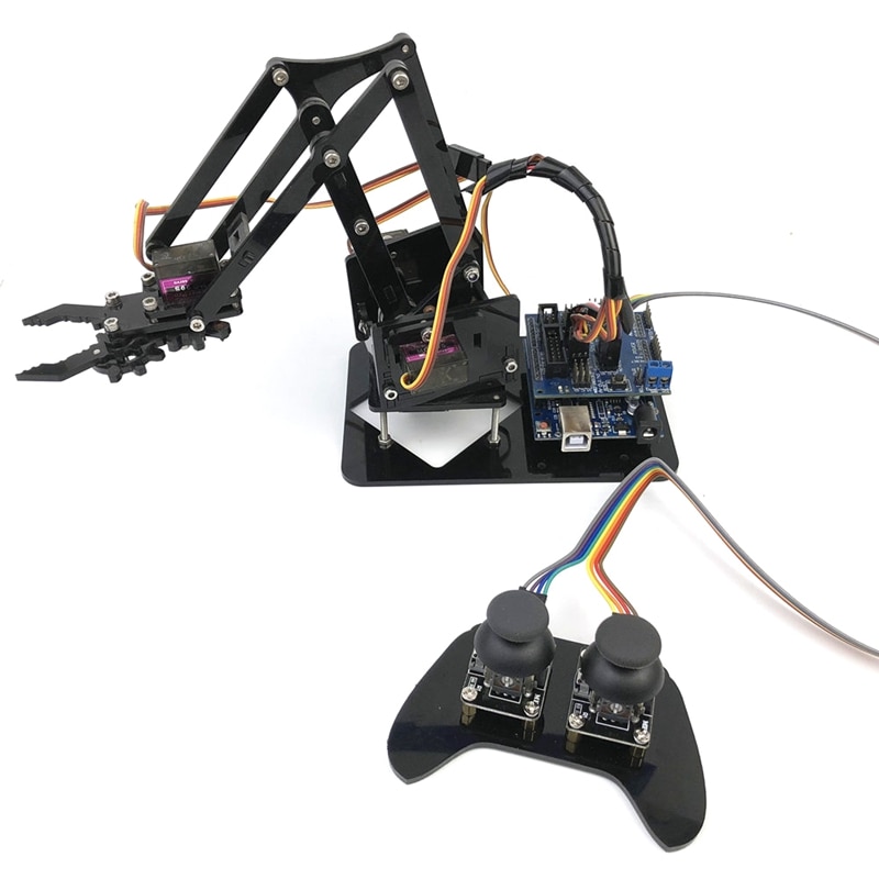 FBIL-4DOF Manipulator Voor Arduino Robotarm Afstandsbediening Mg90S Arduino Robot Arm Leren Kit Montage Robot Programmeren Ard