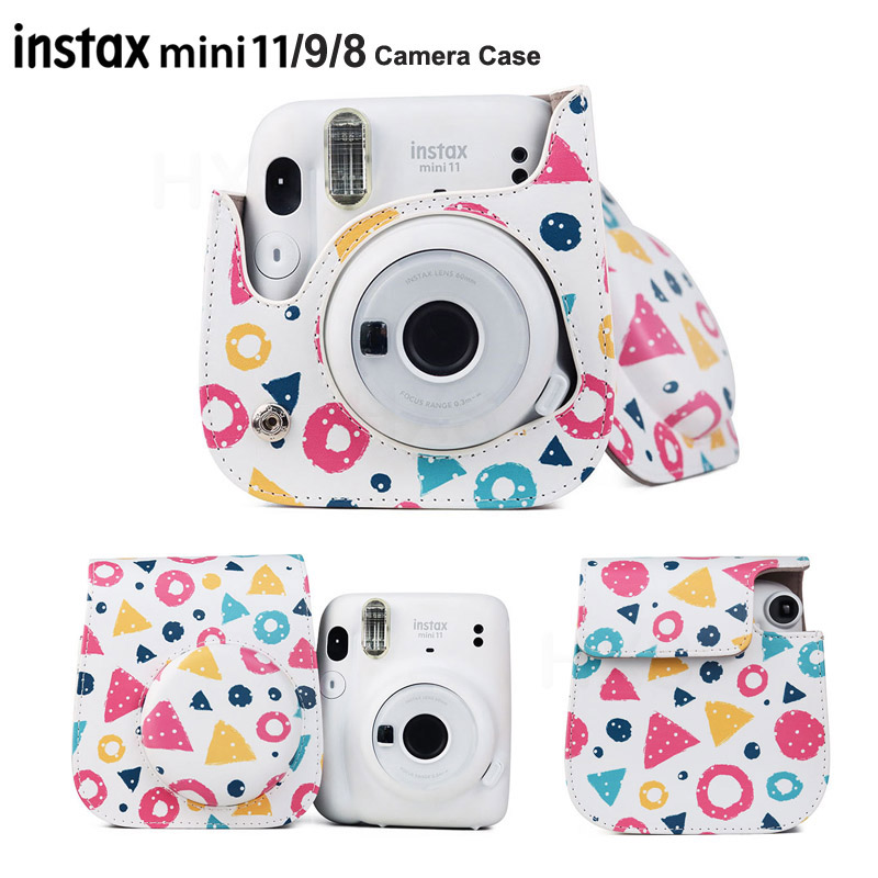 Camera Case Compatibel Met Fujifilm Instax Mini 11/9/8 Instant Film Camera, pu Lederen Tas Cover Met Verstelbare Schouderband: M