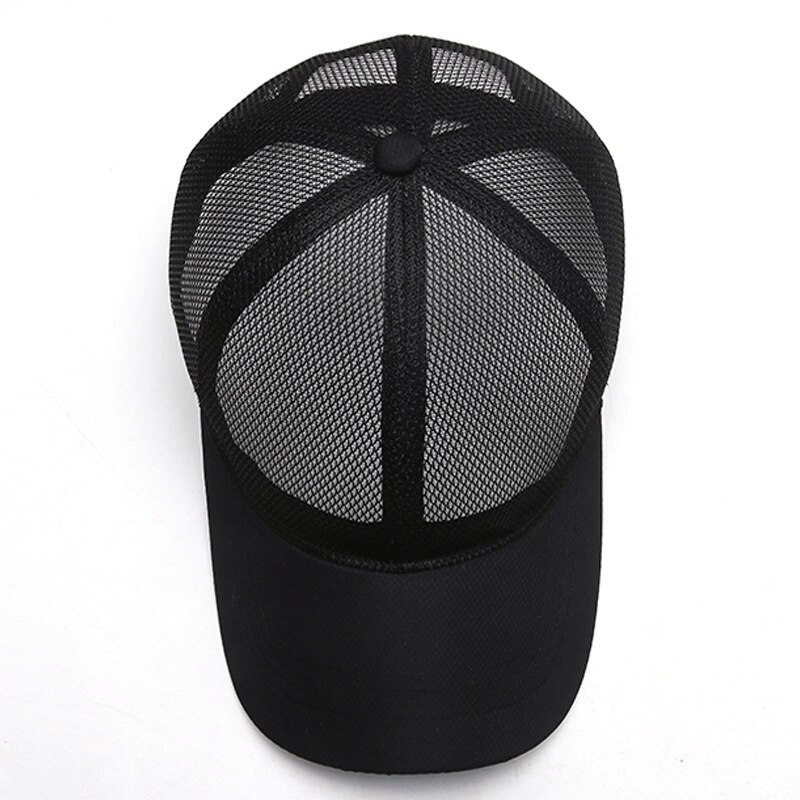 Unisex malla completa gorra de béisbol de secado rápido de protector solar transpirable gorra deportiva con visera hacia atrás H7JP