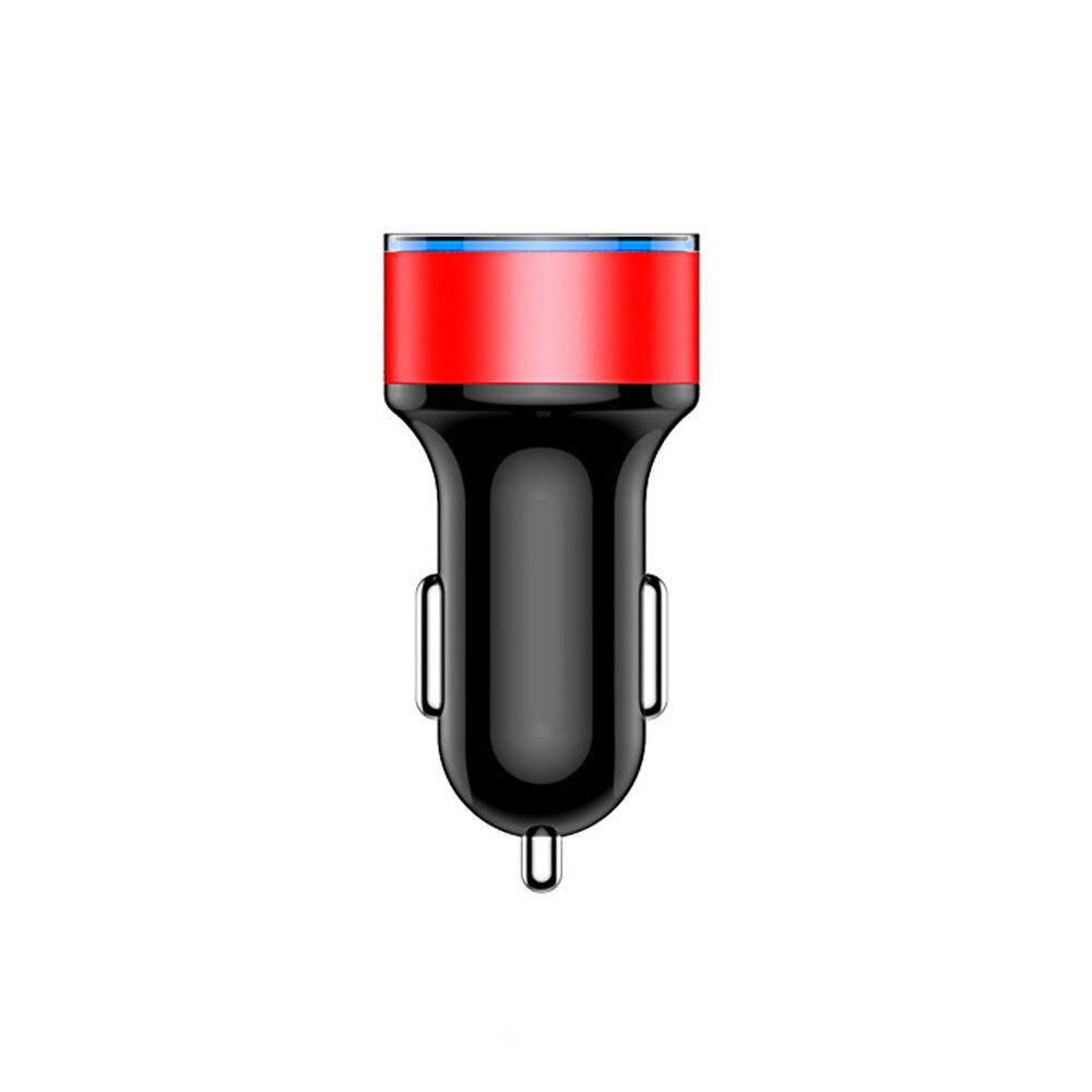 Car Charger With Lights Digital Display 3.1A 5V Auto Charger For Vehicle Charging In Red Digital Display: T4