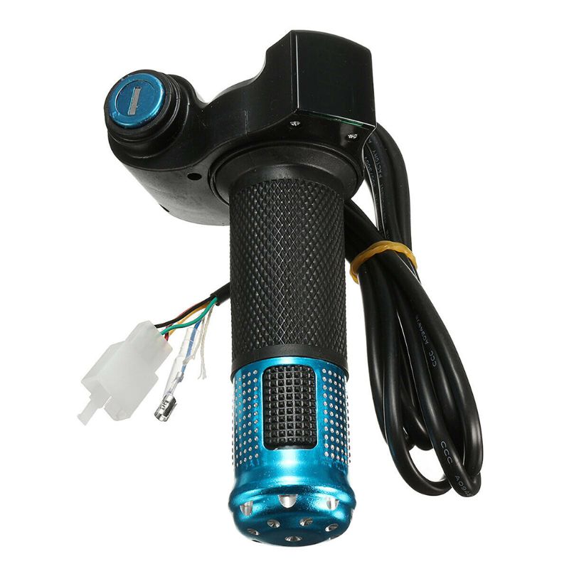 Elcykel gashåndtag elektrisk scooter batteri spænding led indikator power key locker speeder