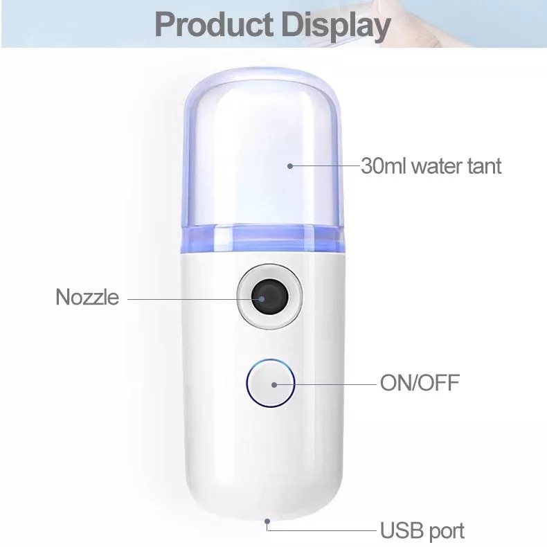 Nano Facial Steamer Water Mist Spuit Schoonheid Hydraterende Lon Gezicht Cooling Mist Spray Voor Vriendin