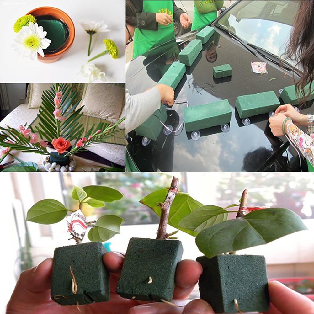 1 stk floral skumblokk blomst styrofoam murstein bryllup blomsterholder kunstig håndtak brude skum plante blomster hjemmedekorasjon