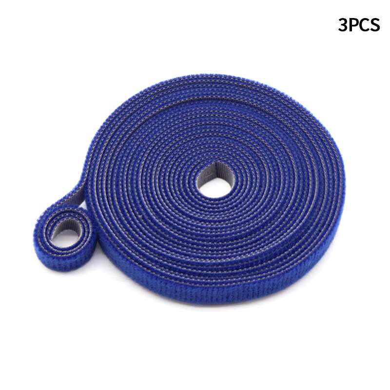 Attaches pour plantes en Nylon, bande Velcro pour plantes de jardin, bande en forme de crochet, boucle de tige en bambou, accessoires de Support, 2m, 3 pièces: Blue-10mm x 2m(3pc)