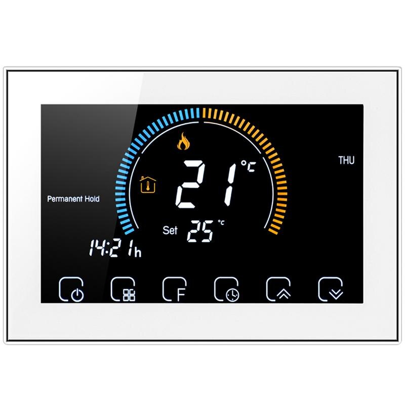 1 Set Smart Thermostat Winter Home Intelligent Temperature Controller Home Decoration Provide Heating Smart Thermostat: White