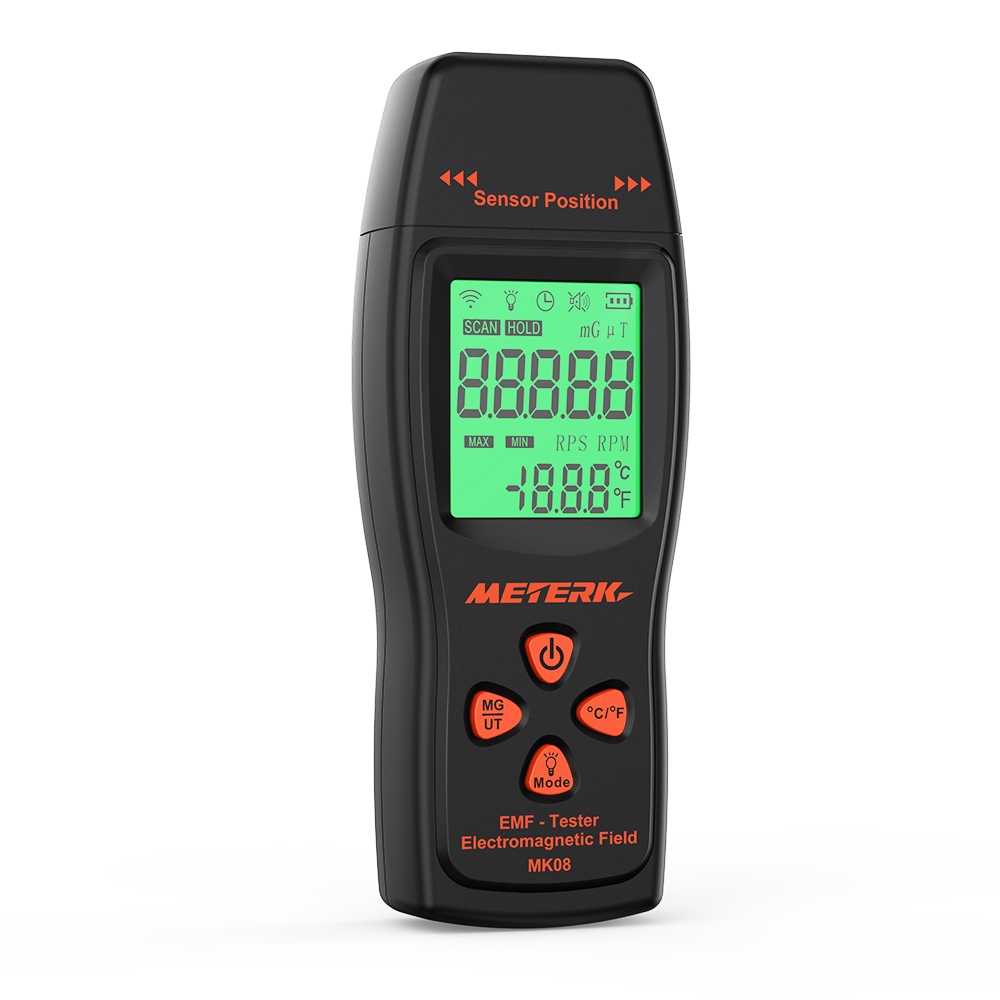 Meterk emf meter håndholdt mini digital lcd emf detektor elektromagnetisk felt stråling tester dosimeter tester tæller