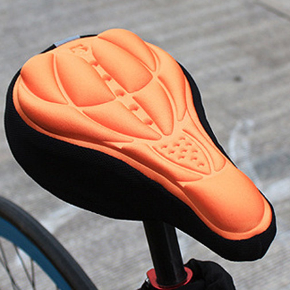 Fiets Katoen Kussenhoes Seat Comfortabele Zachte Fietsen Apparatuur Accessoires Ademende Stoelbekleding: Oranje