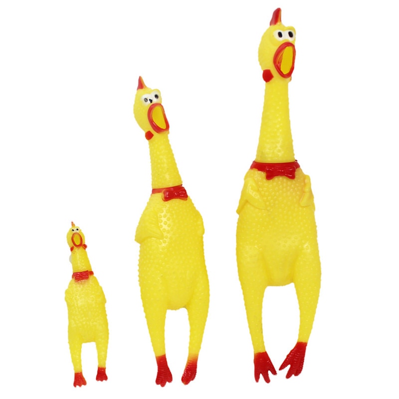 Poulet couineur en caoutchouc, 30cm 17cm 41cm, jouet pour chien, Gadgets amusants