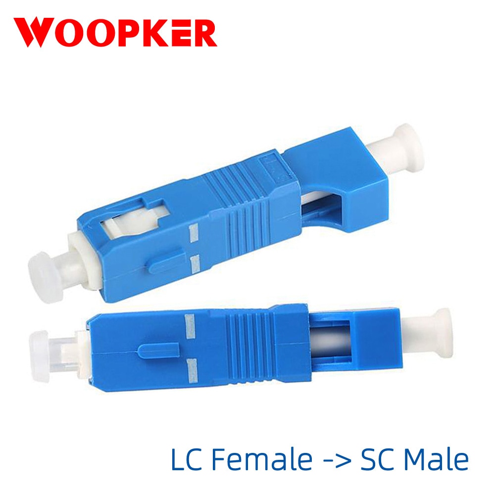 2Pcs/pack LC Female to SC Male Fiber Optic Adapter SC-LC Hybrid simplex Optical Adaptor