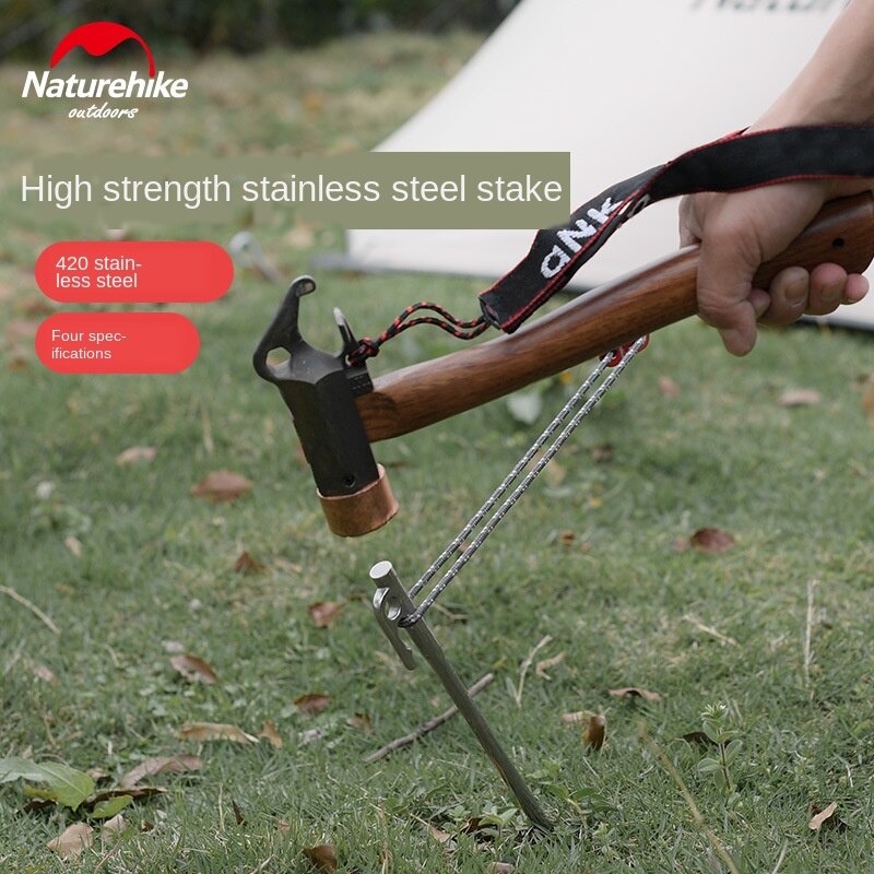 Naturehike Stainless Steel Pegs Garden Tent Stake Large Awning Tent Stake High Strength Camping Stake Outdoor Gear Accessories