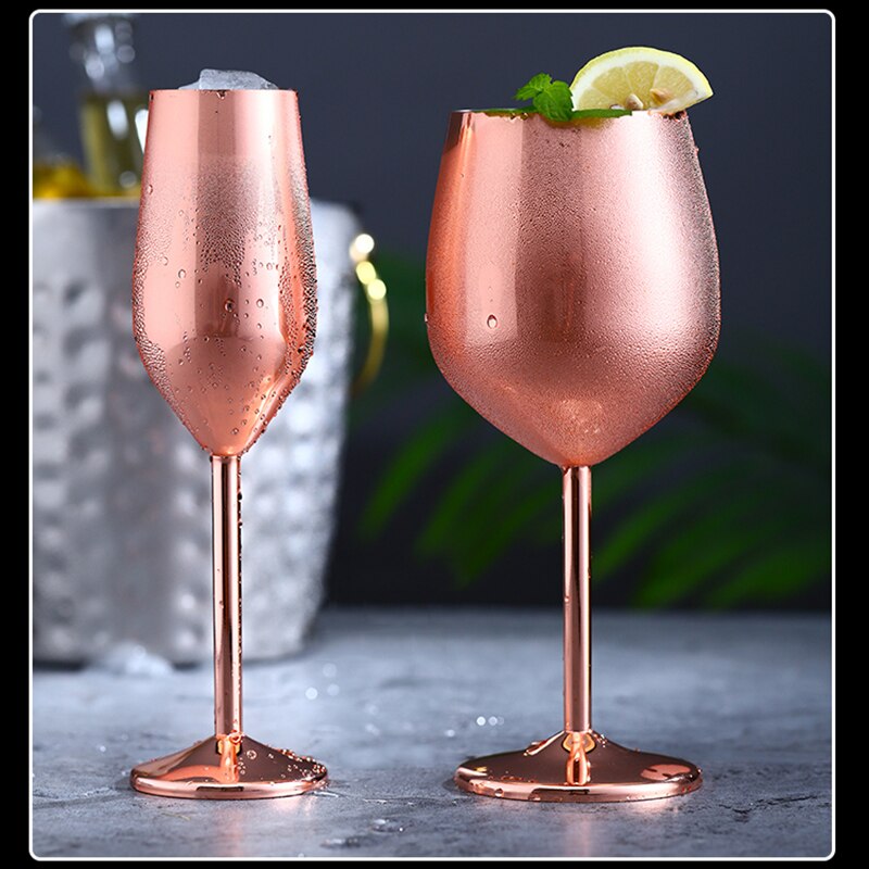 Rustfrit stål champagne kop vinglas cocktail glas metal vin glas bar restaurant bæger romantisk rødvin glas bedste pris