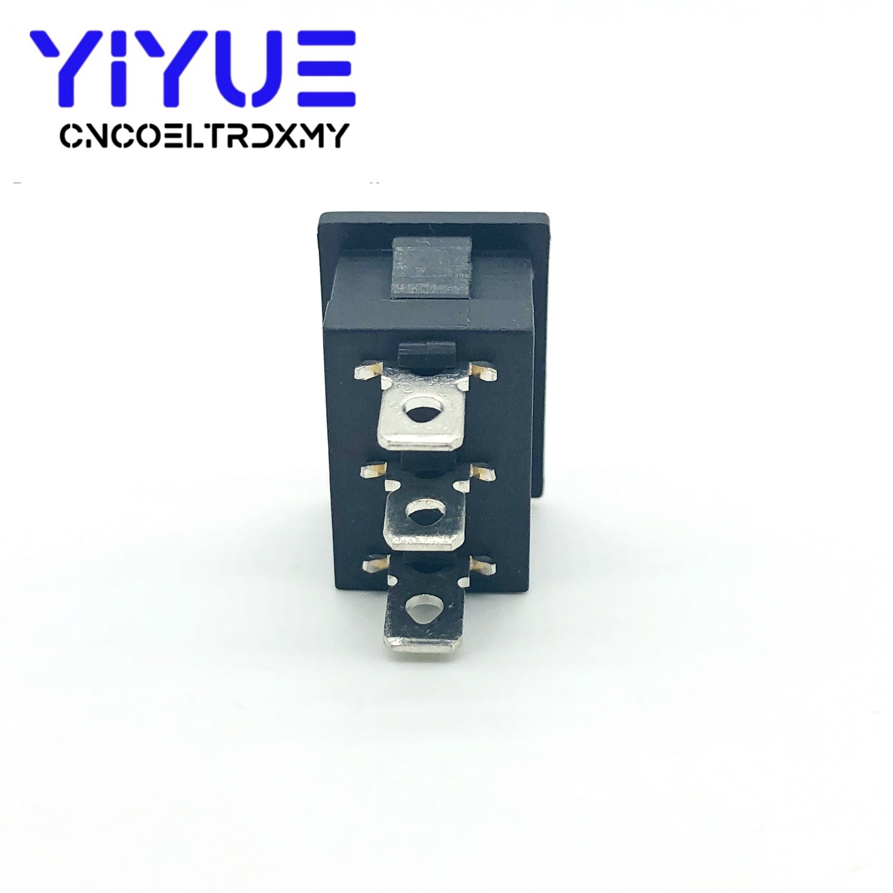 5PCS KCD1 Mini Black 3 Pin three position toggle switch On/Off/On Rocker Switch AC 6A/250V10A/125V