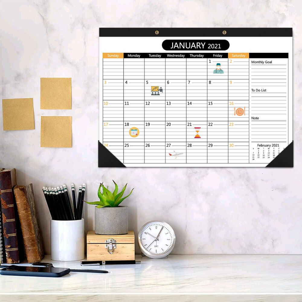 STOBOK -2022 Desk Calendar 2 Years Monthly Planner Runs from January 1, to 31, 2022 Desk/Wall Calendar for Organizing &