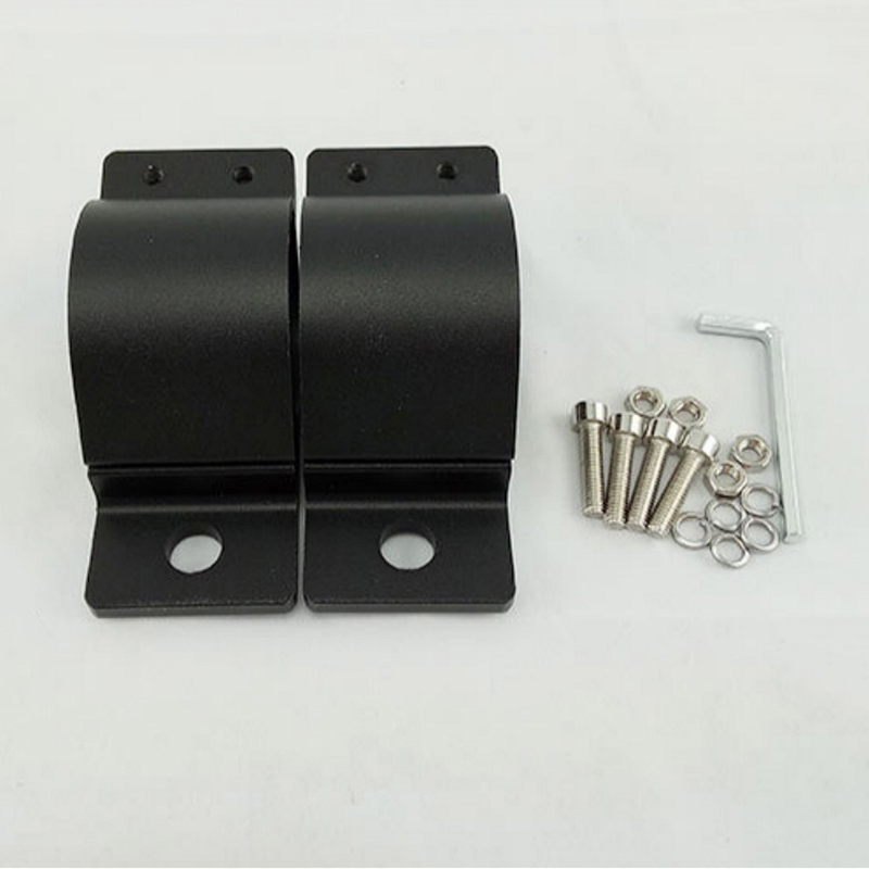 Par 2 tommer bullbar monteringsbeslag klemme 49-54mm led arbejdslys bar uhf antenne aluminiumslegering (sort)