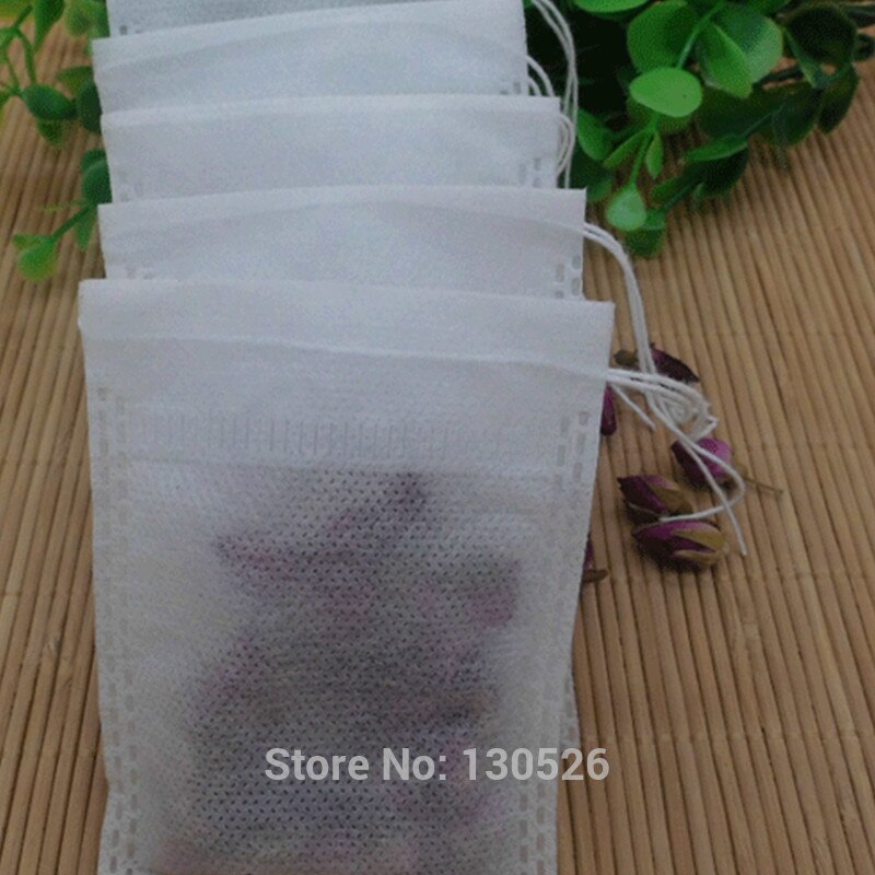 100 Teile/los Teebeutel leer Tee Taschen 7x9cm Mit Schnur Heilen Dichtung Filter Papier für Kraut verlieren Tee kaffee Werkzeuge Geschirr Küche