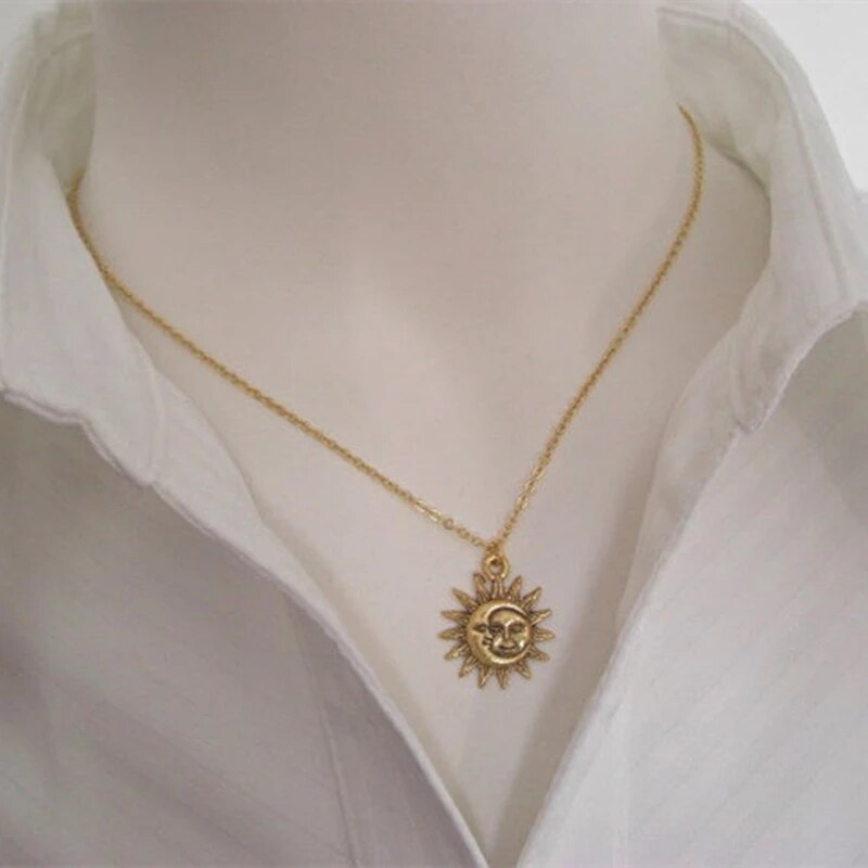 Zon En Maan Hanger Ketting Charme Ketting Kettingen Voor Vrouwen Choker Ketting Bruiloft Sieraden