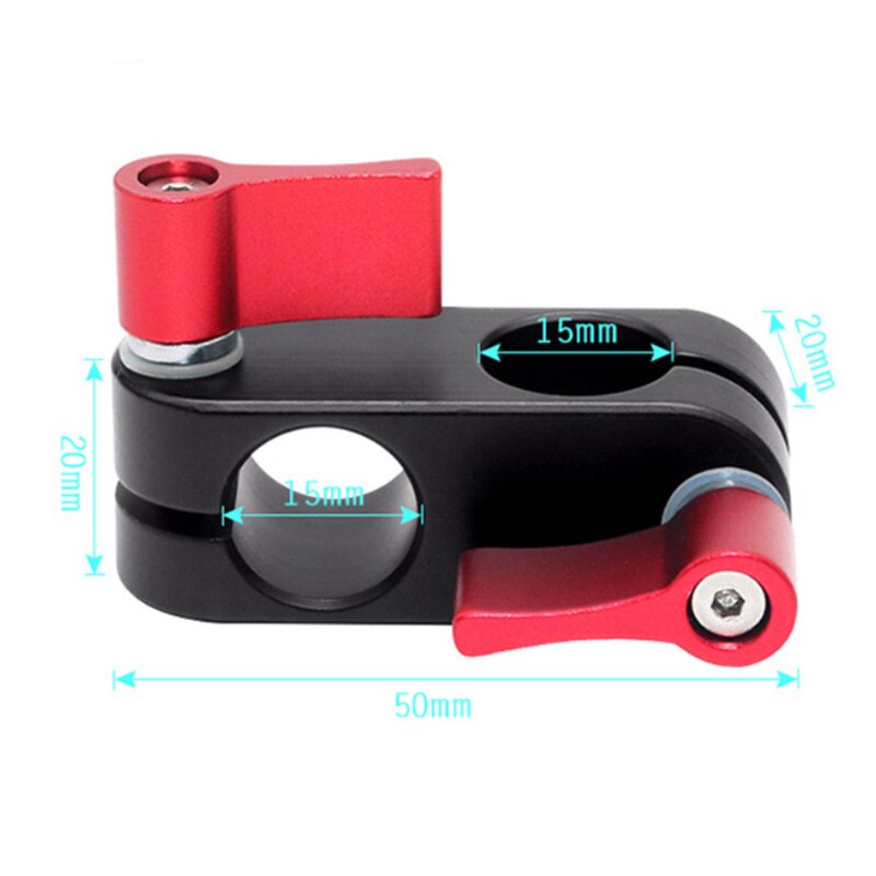 90 Degree Right Angle 15mm Rod Rig Clamp Adapter for 5D2 5D3 A7SGH4 DSLR Camera Photography System Photo Studio Handgrip