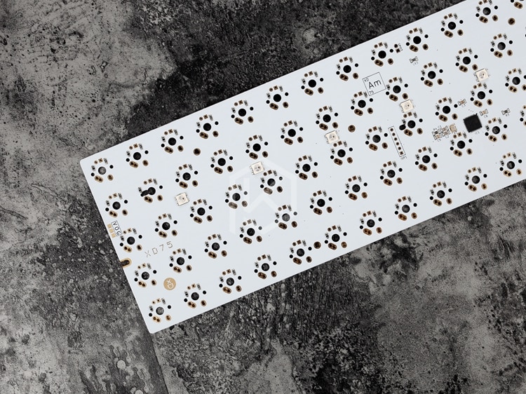 xd75 xd75am Custom Mechanical Keyboard alps matias mx compatible 75 keys Underglow RGB PCB GH60 60% programmed gh60 kle planck