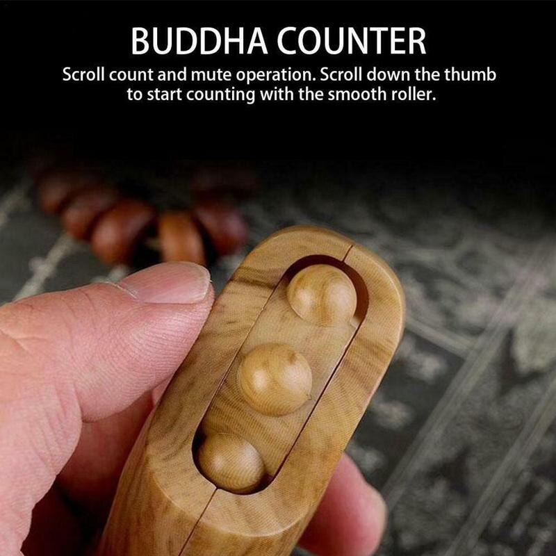 Digital Counter Buddha Beads Relaxation Decompression Toy Counter Digital Finger Game Display Durable Handheld Wood For Bud P7U0