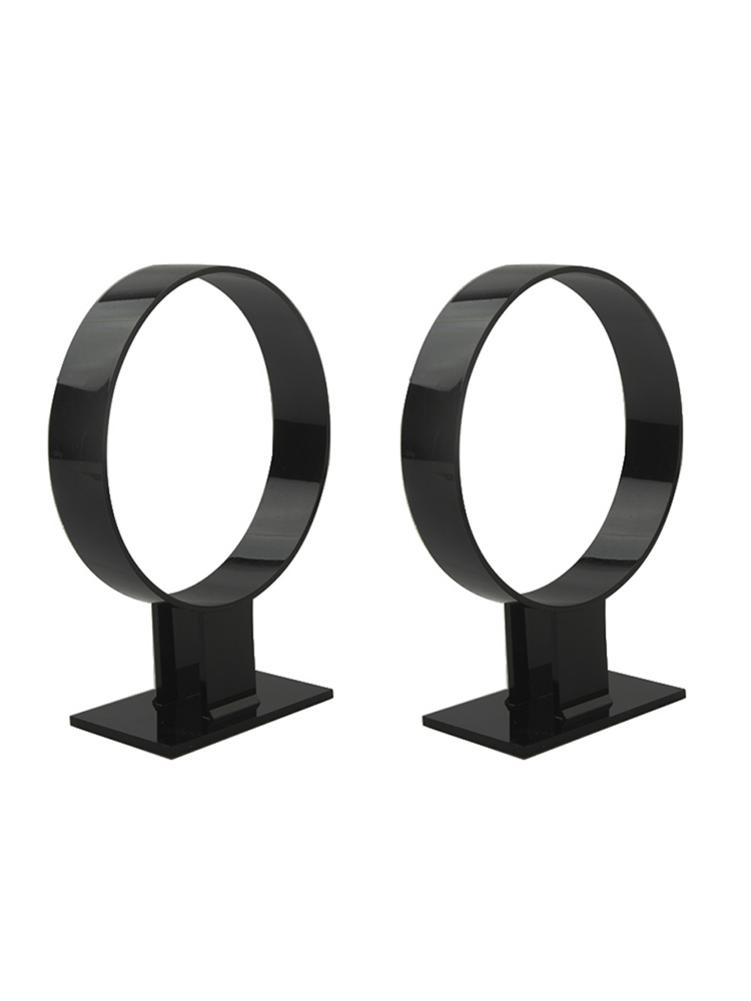 Serre-tête en acrylique transparent noir | 2 pièces, support de bandeau, organisateur de couvre-chef, support d'affichage standard, accessoires pour cheveux