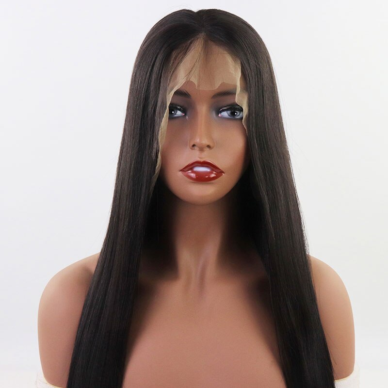 Bomshell Black female wig silky straight synthetic hair lace front wig glueless heat-resistant fiber hair for white women wigs