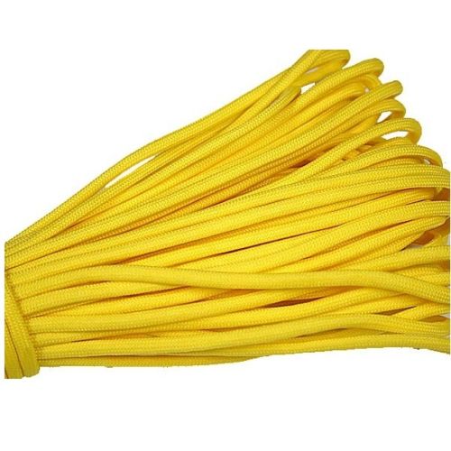 30ft 550lb paracord snor faldskærmssnor med 7 kerne snor reb 4mm dia til camping vandreture udendørs hjem 9.1m solide farver: Gul
