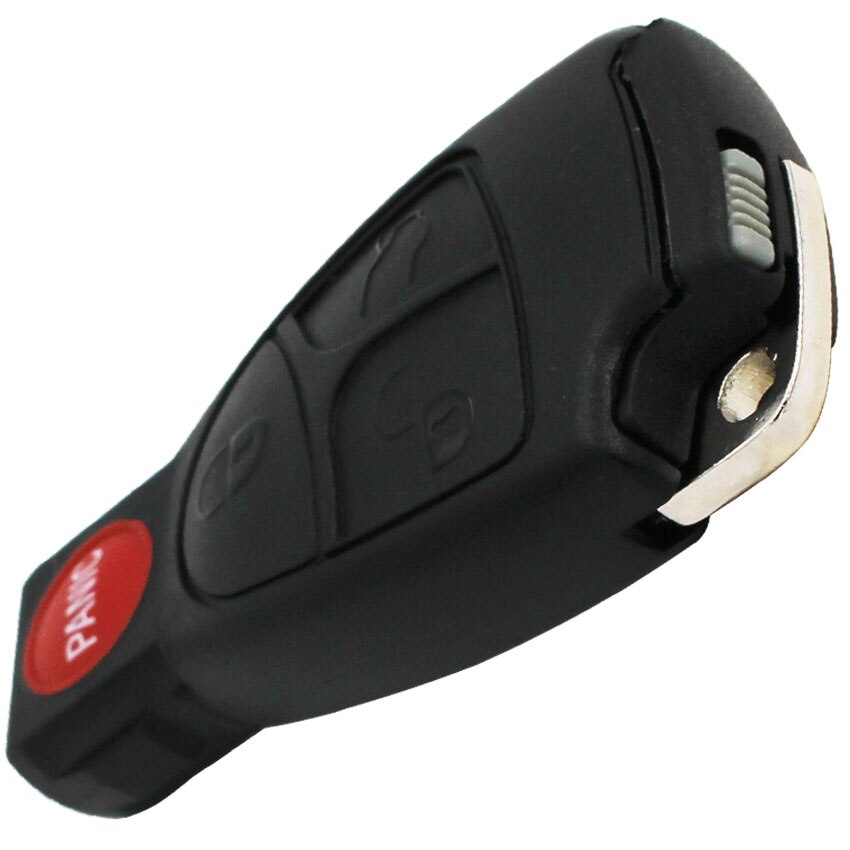 3 + 1/4 Knop Voor Mercedes Benz C350 Benz GL450 Benz E320 Smart Key Fob Afstandsbediening Case Shell Blanco + batterij Houder Kleine Sleutel