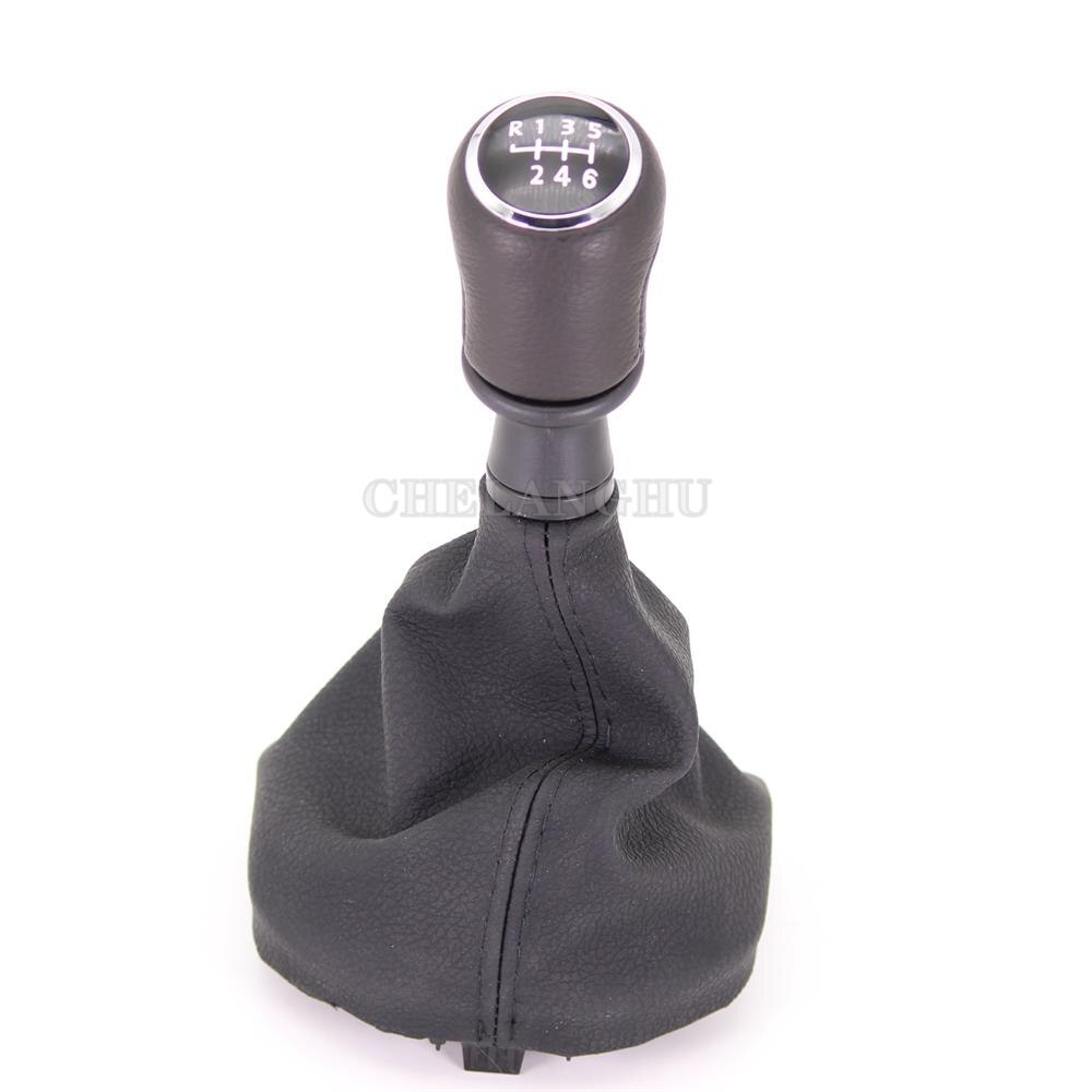 For VW Transporter Multivan Caravelle T6 T7 Car 5/6 Speed Gear Shift Stick Knob Level With Leather Boot