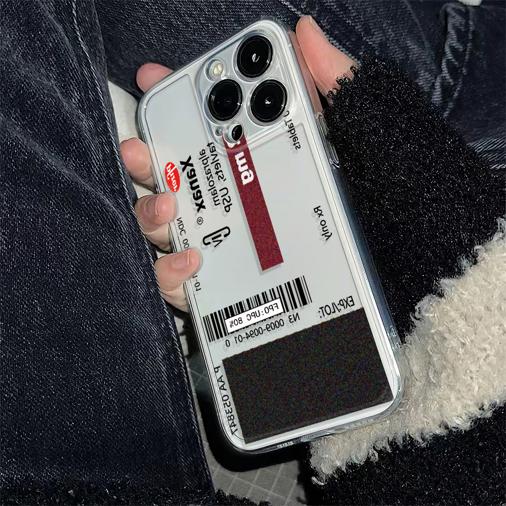 Xanax Transparent Phone Case For iPhone 16e Pro Case iPhone 13 11 15 12 14 Pro Max XR XS X 8 7 Plus Shockproof Cover