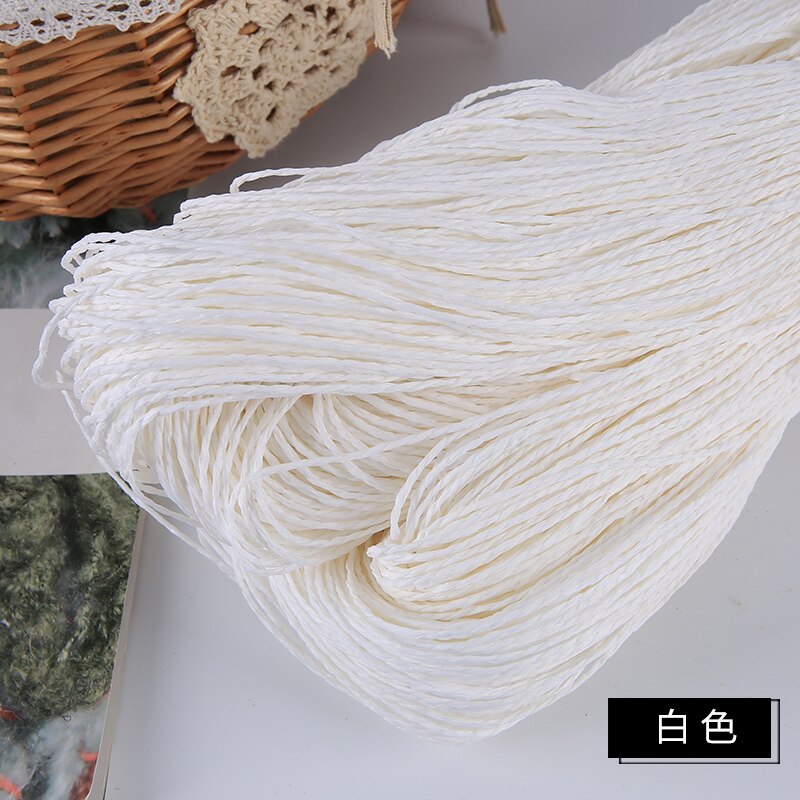 Sommerhue garn garn til strik 500 g/ lot raffia halmgarn hæklegarn til håndlavede hatte kurve håndværk: R