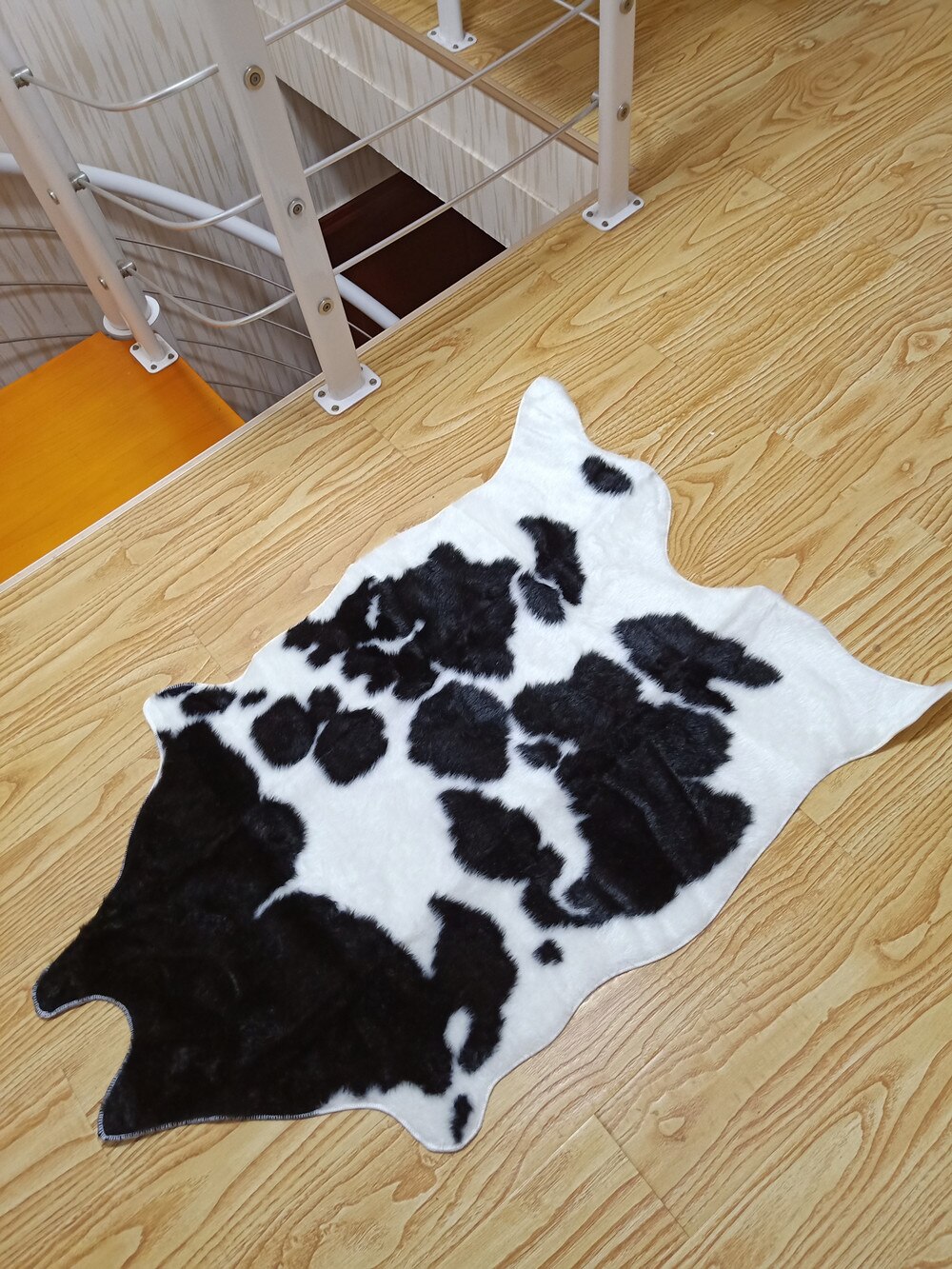 Alfombra con estampado de Tigre, antideslizante, piel de vaca, leopardo, piel sintética,: new cow