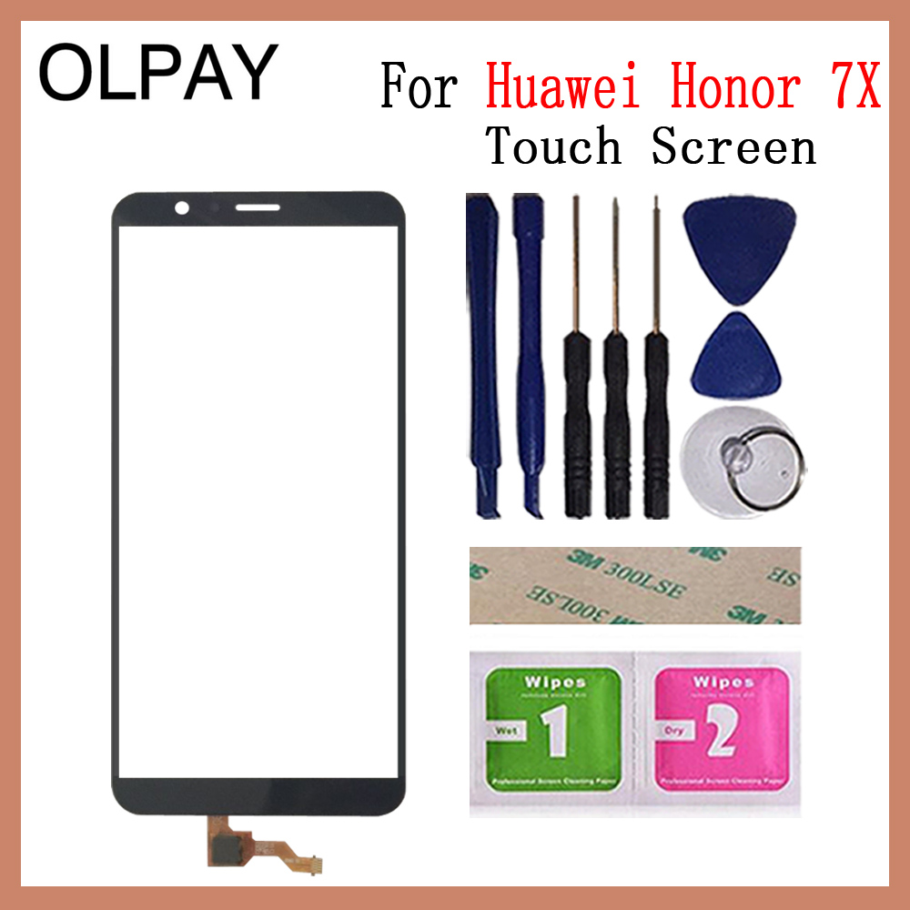 5.93 ''Touch Screen Voor Huawei Honor 7X Touch Screen Glas Digitizer Panel Lens Sensor Glas Tools Gratis Lijm En doekjes