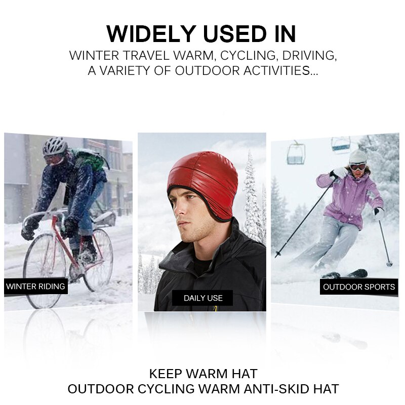 Skimutsen houden warm mannen vrouwen winter outdoor waterdicht winddicht oorkap thermisch fleece gevoerd schedel muts fietsen outdoor