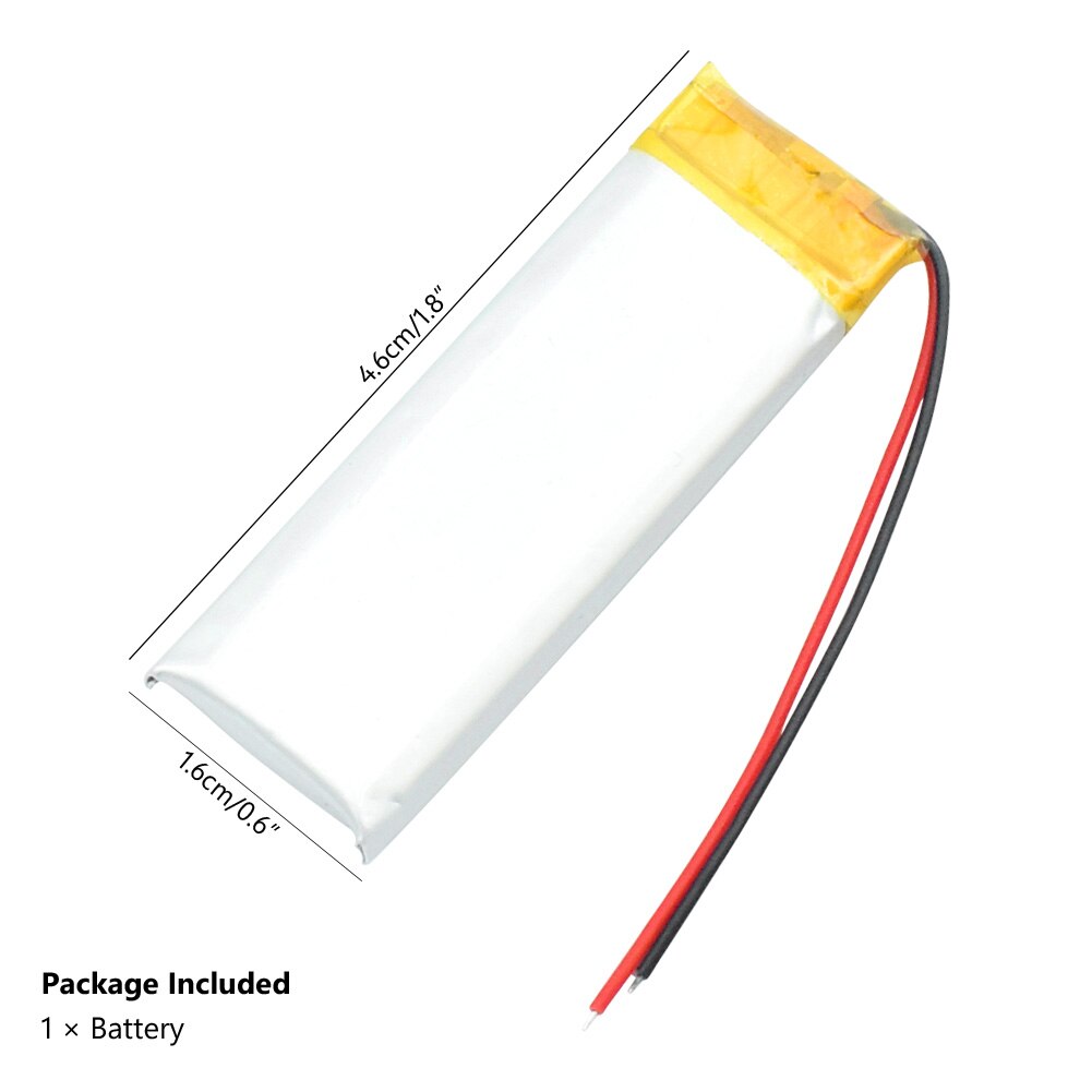 POSTHUMAN 3,7 V 380mAh Li-polymer Batterie 501646 Wiederaufladbare Lithium-Batterie Geeignet für Bluetooth Headset MP3 Batterien
