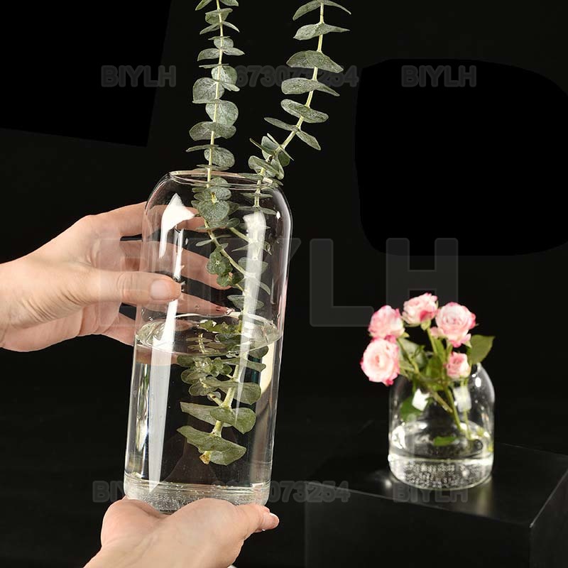 Vase à fleurs en verre pour plantes hydroponiques créatives, bouteille moderne et Simple, pour centres de table, bureau, maison, salle à manger, mariage, mariage moderne