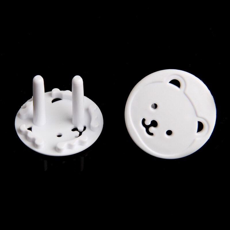 10pcs Bear EU Power Socket Electrical Outlet Baby Kids Child Safety Guard Protection Anti Electric Shock Plugs Protector Cover