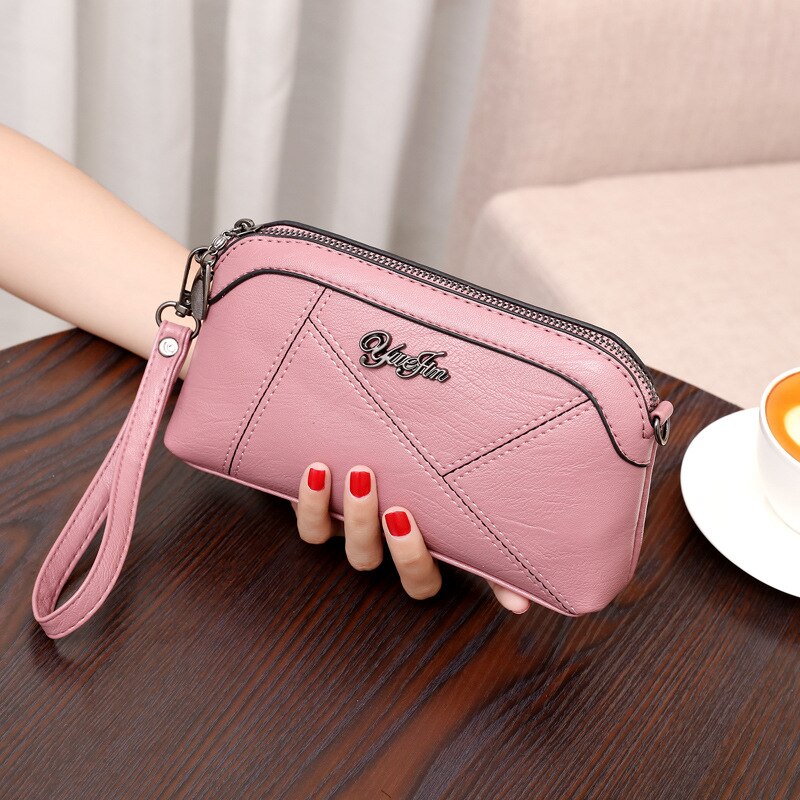 Vrouwen Tas Eenvoudige En Royale Pu Single-Schouder Cross-Body Bag Veelzijdige Boekentassen: 5 a Rubber powder